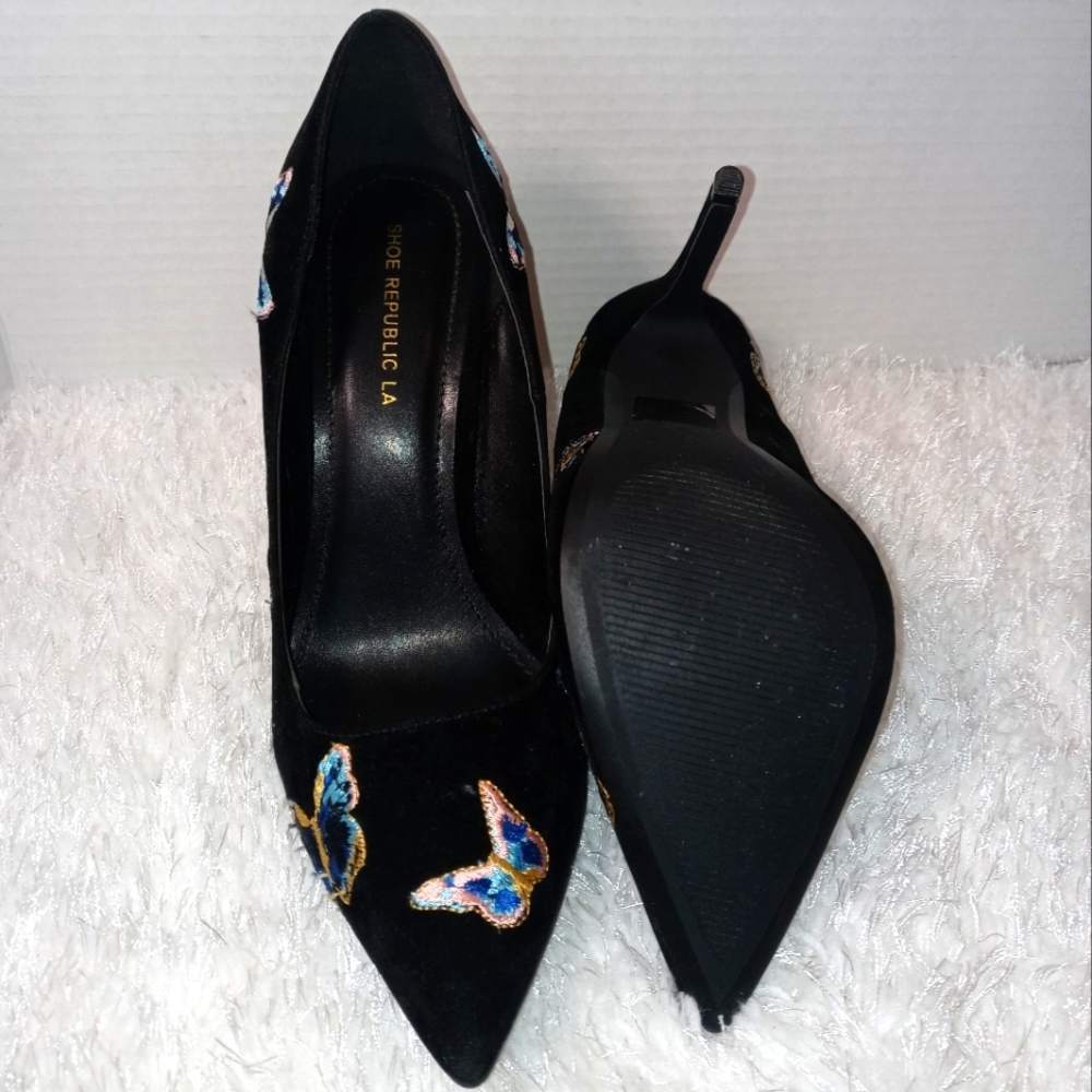 Shoe Republic LA womens Butterfly Point toe heel